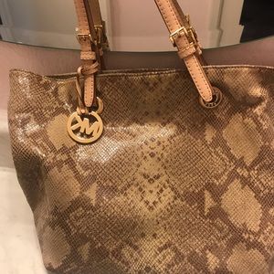 Michael Kors snake print tote